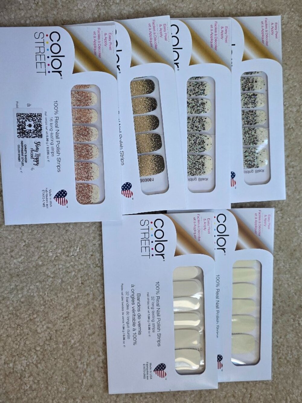 Assorted Color Street nail strips